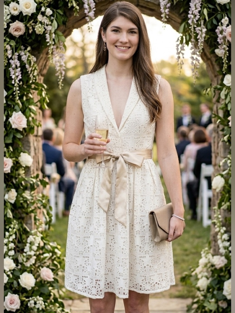Lace dress, white dress
